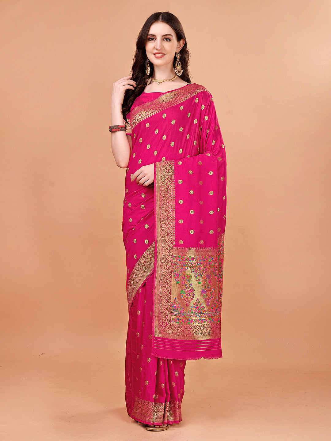 Chic Viscose Nylon Saree with Matching Blouse Piece: Effortless Elegance