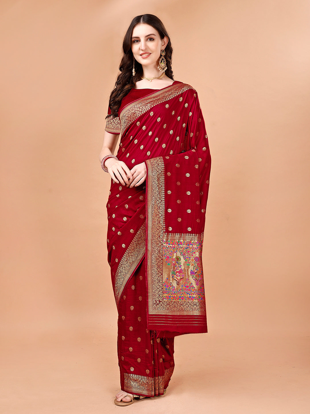 Chic Viscose Nylon Saree with Matching Blouse Piece: Effortless Elegance