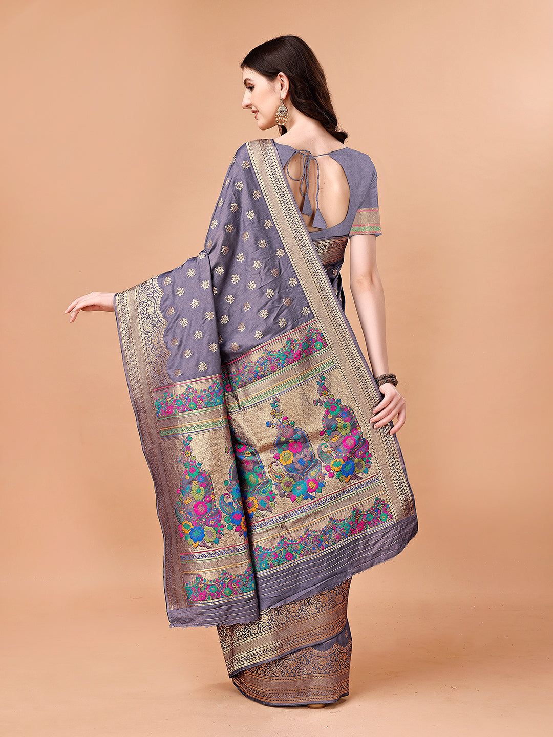 Stylish Nylon Viscose Saree with Coordinated Blouse Piece: Modern Elegance