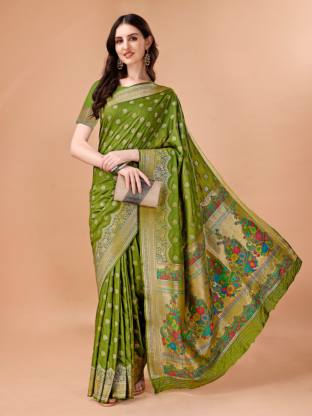 Stylish Nylon Viscose Saree with Coordinated Blouse Piece: Modern Elegance