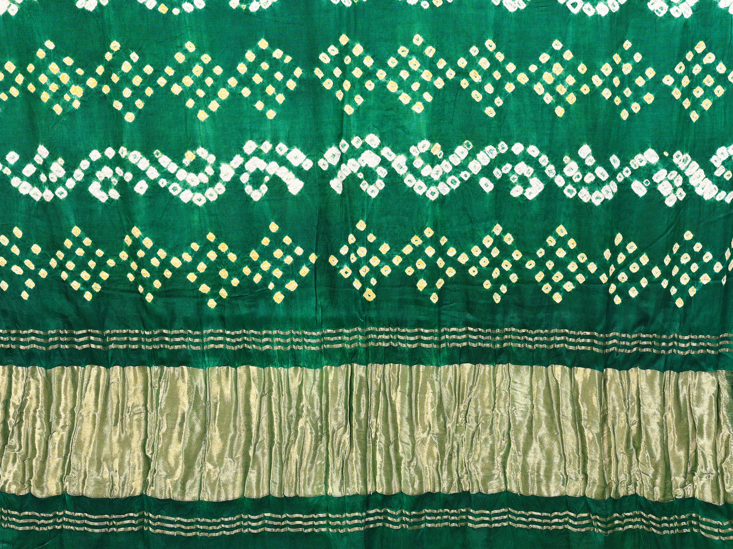 Rama Blue Bandhej Bandhani Saree Misco Gaji Dani Lagadi Patto